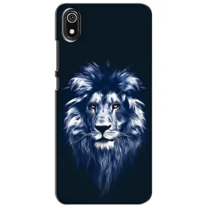 Чехол с картинкой на Xiaomi Redmi 7A (Лев - синий)