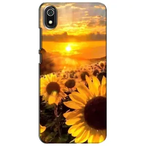 Чехол с Цветами для Xiaomi Redmi 7A (поле подсолнухов)