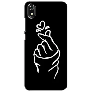 Чохол (Знак сердечка) для Xiaomi Redmi 7A (Сердечко на чорному)