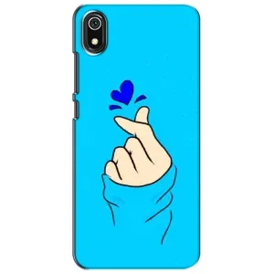 Чохол (Знак сердечка) для Xiaomi Redmi 7A (Сердечко на синоьому)