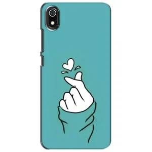 Чохол (Знак сердечка) для Xiaomi Redmi 7A (Сердечко на бірюзовому)
