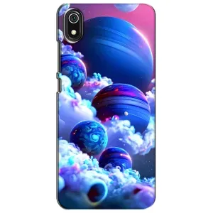 Чехлы КОСМОС для Xiaomi Redmi 7A (Синие планеты)