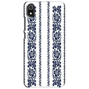 Силиконовый Чехол на Xiaomi Redmi 7A с картинкой Вышиванки (Синяя вышиванка)