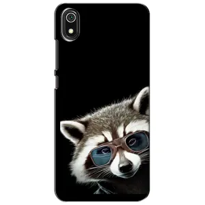 Силиконовый Чехол с Енотами на Xiaomi Redmi 7A (Стильный Енот)