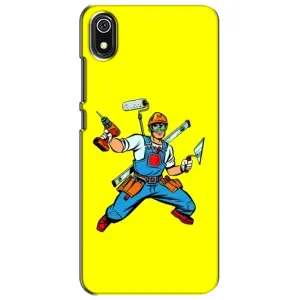 Силиконовый бампер (Работники) на Xiaomi Redmi 7A (Строитель)