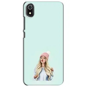 Силиконовый Чехол на Xiaomi Redmi 7A с картинкой Стильных Девушек (В шапке)