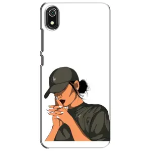 Силіконовый Чохол на Xiaomi Redmi 7A з картинкой Модных девушек (У зеленому)