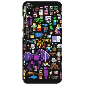 Чехол майнкрафт для Xiaomi Redmi 7A (Все персонажи)