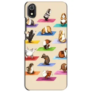 Чохол з Прикольним Принтом на Xiaomi Redmi 7A (Йога свинок)