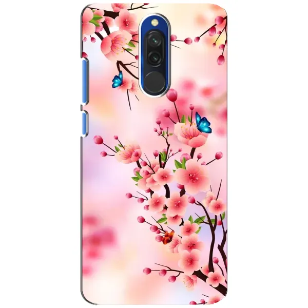 Чехол с рисунком «Бабочки на сакуре» для Xiaomi Redmi 8 Чехол с рисунком «Бабочки на сакуре» для Xiaomi Redmi 8