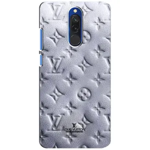Текстурный Чехол Louis Vuitton для Редми 8 (Белый ЛВ)