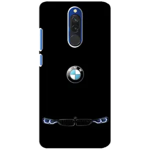 Силиконовый бампер с картинкой машины на Xiaomi Redmi 8 (Черный BMW)