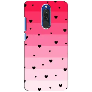 Чехлы с тематикой "Маленькие Сердечки" на Xiaomi Redmi 8 (Чорные сердечки)