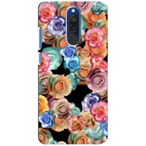 Чохли з тематикою "КВІТИ" на Xiaomi Redmi 8 (Квіти на чорному)