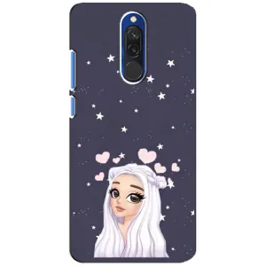 Чохол Стильні дівчата на Xiaomi Redmi 8 (Дівчина та серця)