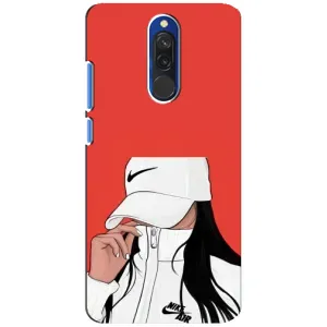 Силіконовый Чохол на Xiaomi Redmi 8 з картинкой Модных девушек (Дівчина Nike)