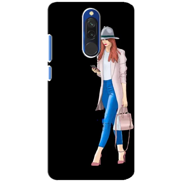 Чехол с рисунком «Девушка со смартфоном» для Xiaomi Redmi 8
