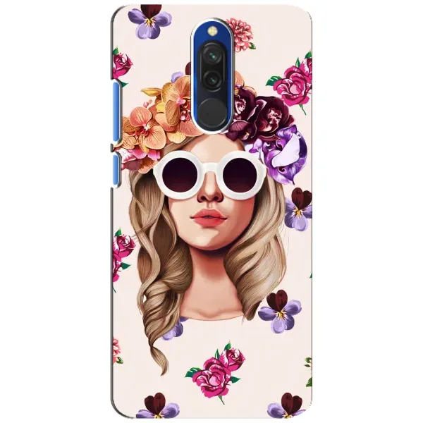 Чехол с рисунком «Девушка в очках» для Xiaomi Redmi 8