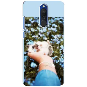 Чехлы с изображением разных животных для Xiaomi Redmi 8 (Ежик на руках)
