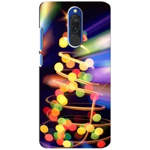 Чохол новорічна ялинка на Xiaomi Redmi 8 (Гірлянди)