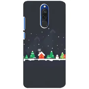 Силіконовий бампер на різдво для Xiaomi Redmi 8 (Місто зимове)