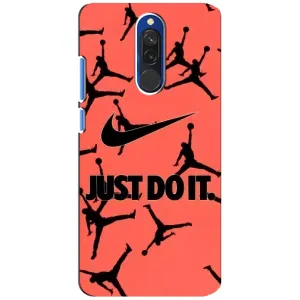 Силиконовый Чехол Nike Air Jordan на Редми 8 (Just Do It)