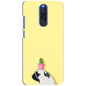 Бампер для Xiaomi Redmi 8 с картинкой "Песики" (Кактус на голове)