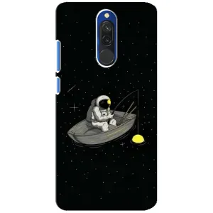Силиконовый Чехол с принтом "Космонавты" на Xiaomi Redmi 8 (Космонавт на рыбалке)