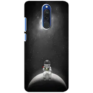 Силиконовый Чехол с принтом "Космонавты" на Xiaomi Redmi 8 (Космонавт романтик)