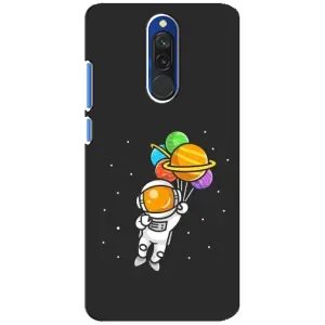 Силиконовый Чехол с принтом "Космонавты" на Xiaomi Redmi 8 (Космонавт с шариками)