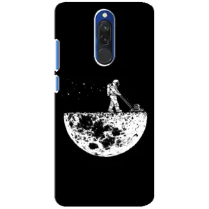 Силиконовый Чехол с принтом "Космонавты" на Xiaomi Redmi 8 (Космонавт)