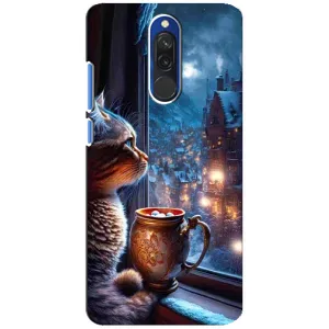 Чохли на Новий Рік Xiaomi Redmi 8 (Кіт новорічний)