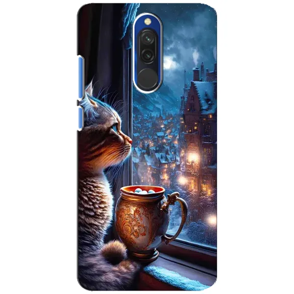 Чехол с рисунком «Кот новогодний» для Xiaomi Redmi 8 Чехол с рисунком «Кот новогодний» для Xiaomi Redmi 8
