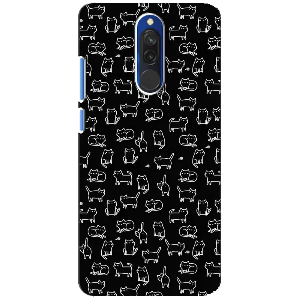 Чехол с рисунком «Котики на черном» для Xiaomi Redmi 8 Чехол с рисунком «Котики на черном» для Xiaomi Redmi 8