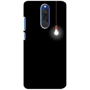Чехол с картинками на черном фоне для Xiaomi Redmi 8 (Лампочка)