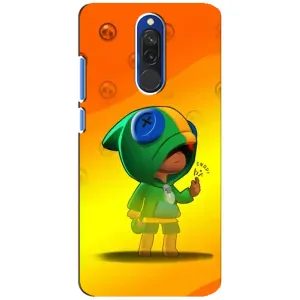 Чехол Бравл Старс для Xiaomi Redmi 8 (LEON в кофте)