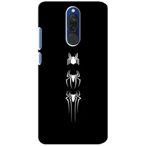 Чехол Супергерой Человека Паука на Xiaomi Redmi 8 (Лого паука)