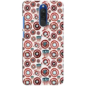 Чехол с Щитом Капитана Америки на Xiaomi Redmi 8 (Марвел щиты)