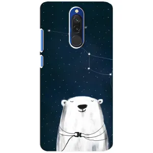 Силиконовый бампер с картинкой животных для Xiaomi Redmi 8 (Медведица)