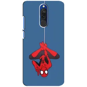 Чехол Супергерой Человека Паука на Xiaomi Redmi 8 (На паутине)