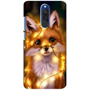 Чехол с Лисичкой для Xiaomi Redmi 8 (Новогодний лисенок)