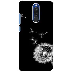 Силіконовий Чохол з кульбабками на Xiaomi Redmi 8 (Кульбабка на чорному)