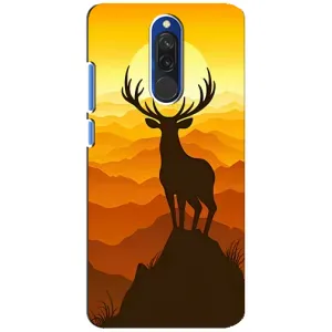 Чехлы с изображением разных животных для Xiaomi Redmi 8 (Силуэт Оленя)