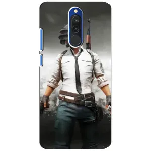 Силиконовый чехол с картинкой "Герой Pubg" на Xiaomi Redmi 8 (Пабг)