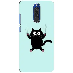Силиконовый чехол с котиком для Xiaomi Redmi 8 (Падающий кот)