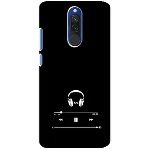 Чехол с картинками на черном фоне для Xiaomi Redmi 8 (Плеер)