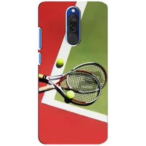 Чохли з прінтом Спортивна тематика для Xiaomi Redmi 8 (Ракетки теніс)