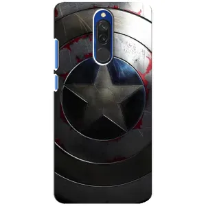 Чехол с Щитом Капитана Америки на Xiaomi Redmi 8 (Ретро Щит Капитана)