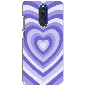 Чехлы с тематикой "Маленькие Сердечки" на Xiaomi Redmi 8 (Сердце фиолет)