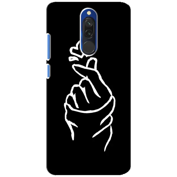 Чехол с рисунком «Сердце на черном» для Xiaomi Redmi 8